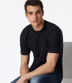 t-shirt ronde hals 2 pack essentials american shirts black