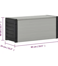 Tuinafvalbak 85x34x40 cm grijs