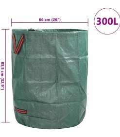 Tuinafvalzakken 12 pcs Groen 66 x 66 x 83.5 cm Polypropyleen
