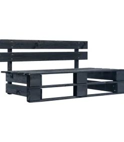 Tuinbank pallet hout zwart