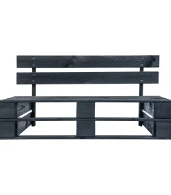 Tuinbank pallet hout zwart