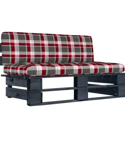 Tuinmiddenbank pallet zwart geïmpregneerd grenenhout