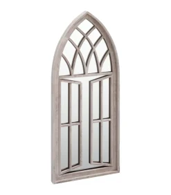 Tuinspiegel 70x30 cm ijzer zandkleurig