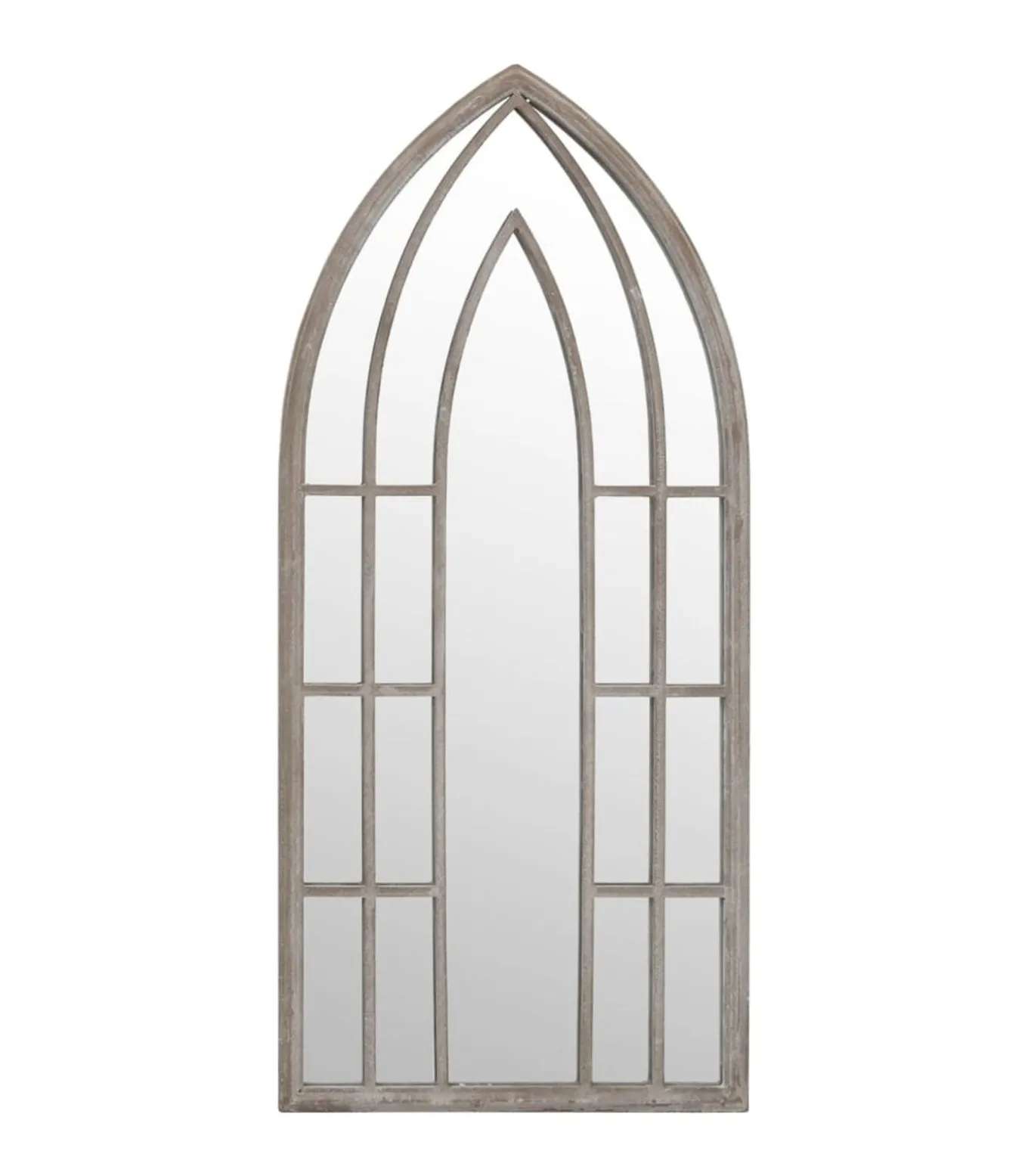 Tuinspiegel 100x45 cm ijzer zandkleurig