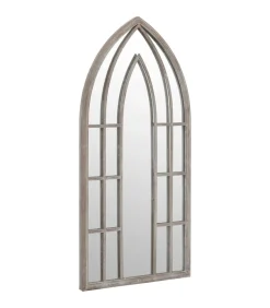 Tuinspiegel 100x45 cm ijzer zandkleurig