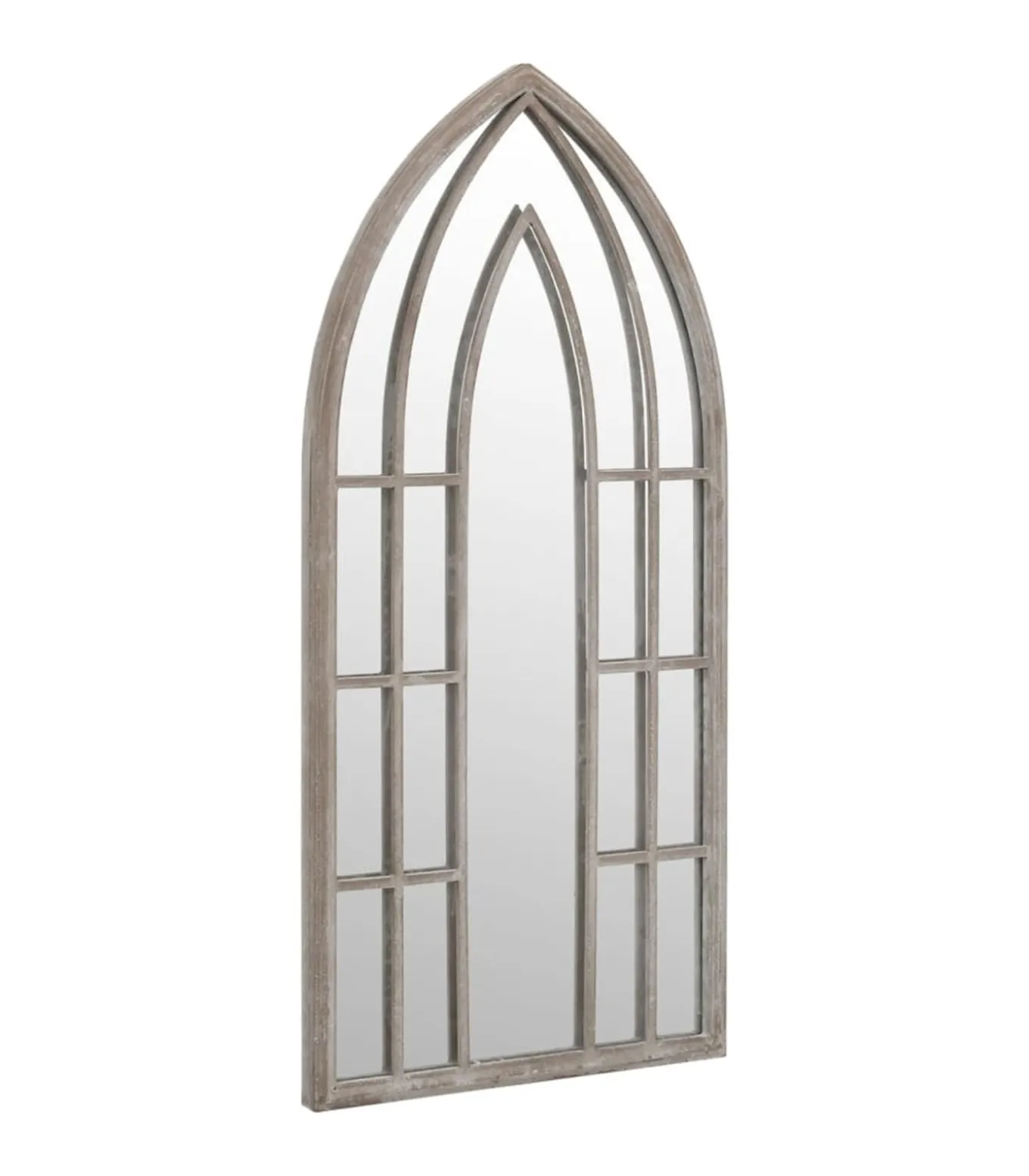 Tuinspiegel 100x45 cm ijzer zandkleurig