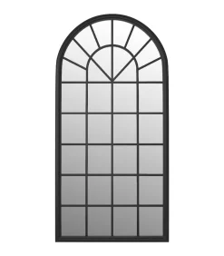 Tuinspiegel 90x45 cm ijzer zwart