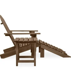 Tuinstoel Adirondack voetenbank tafel massief vurenhout bruin