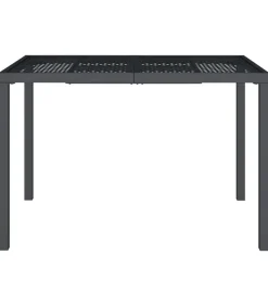 Tuintafel 110x80x72 cm staal antracietkleurig