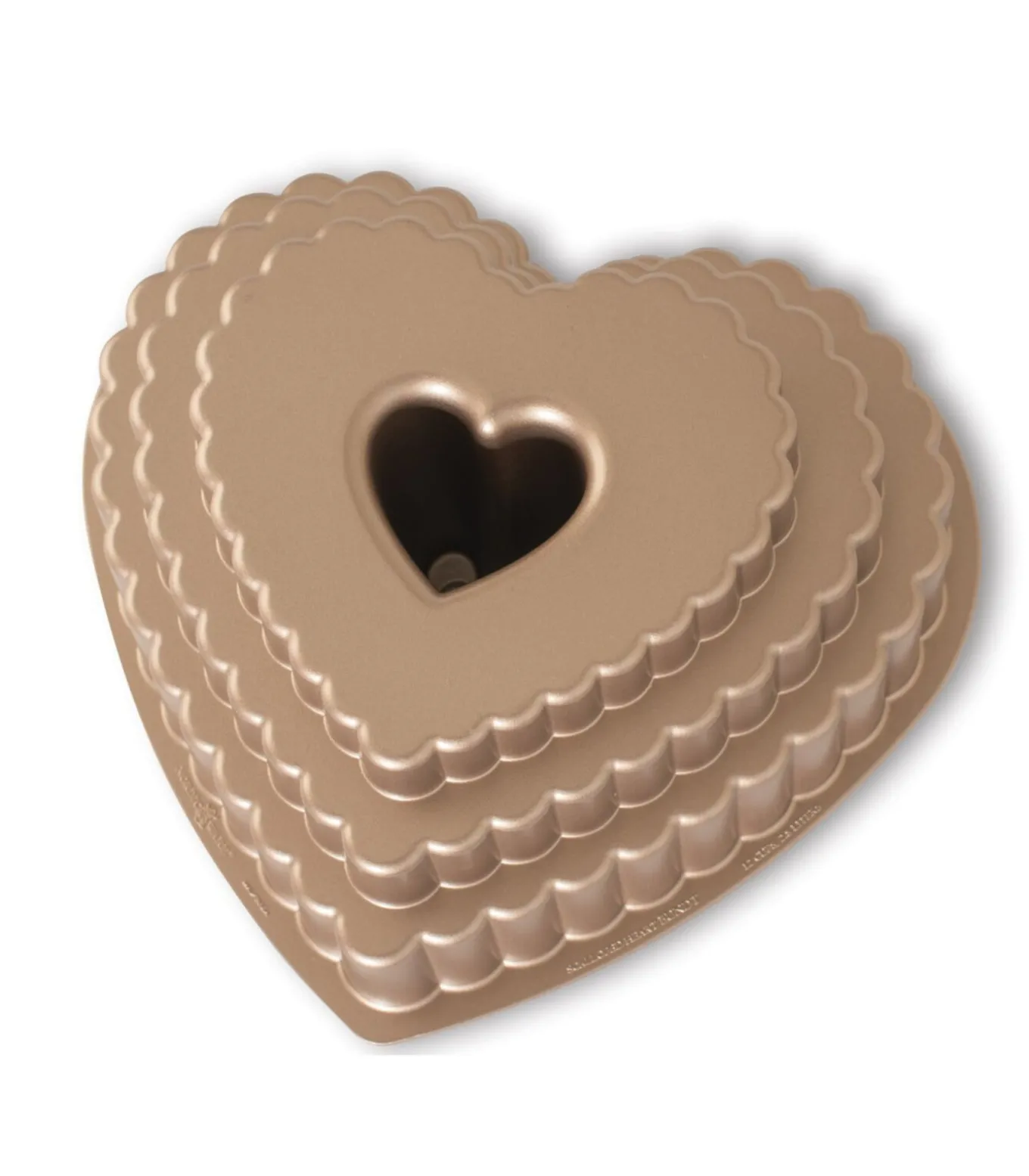 Tulband Bakvorm Tiered Heart Bundt Koper 27 x 25 cm / 2.8 liter