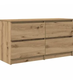 Tv-meubel 100x35x54 cm bewerkt hout artisanaal eikenkleurig