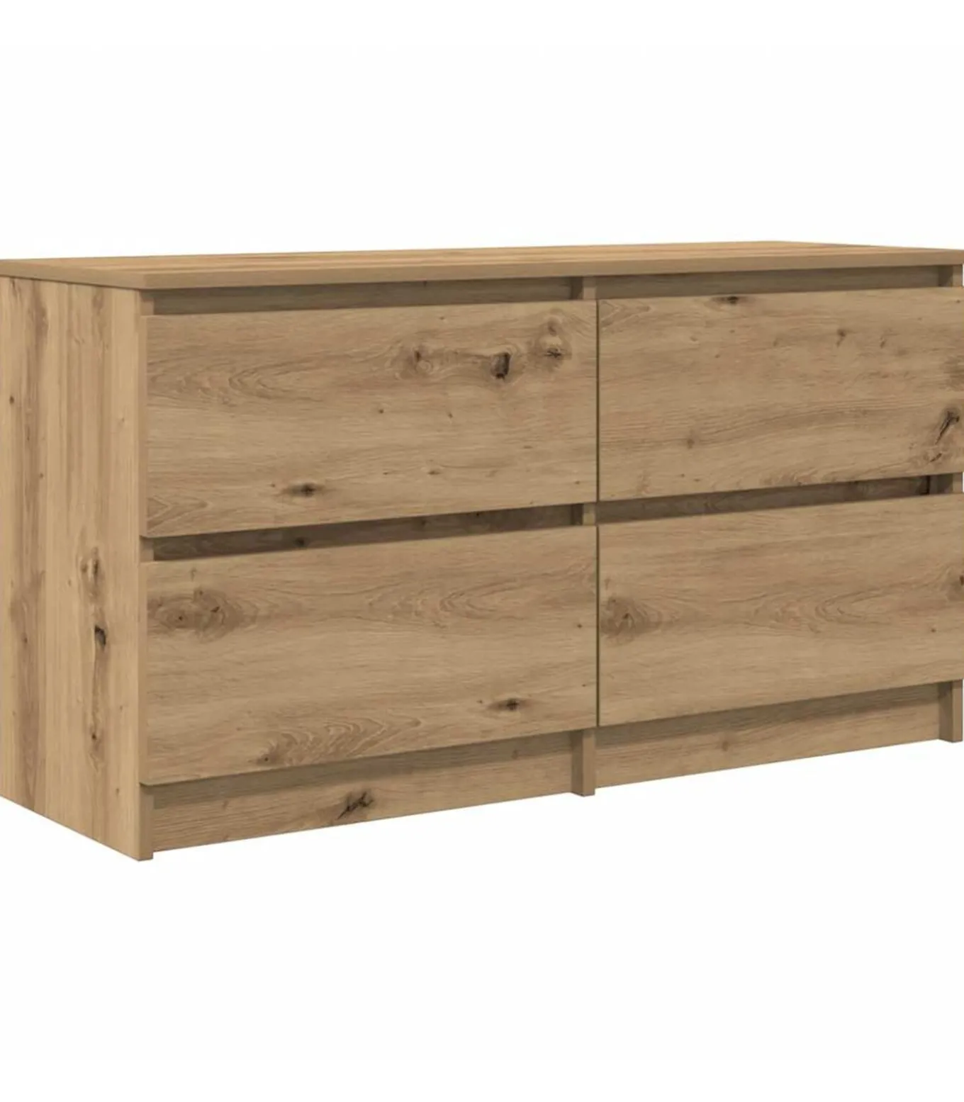 Tv-meubel 100x35x54 cm bewerkt hout artisanaal eikenkleurig