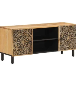 Tv-meubel 105x33x46cm massief mangohout