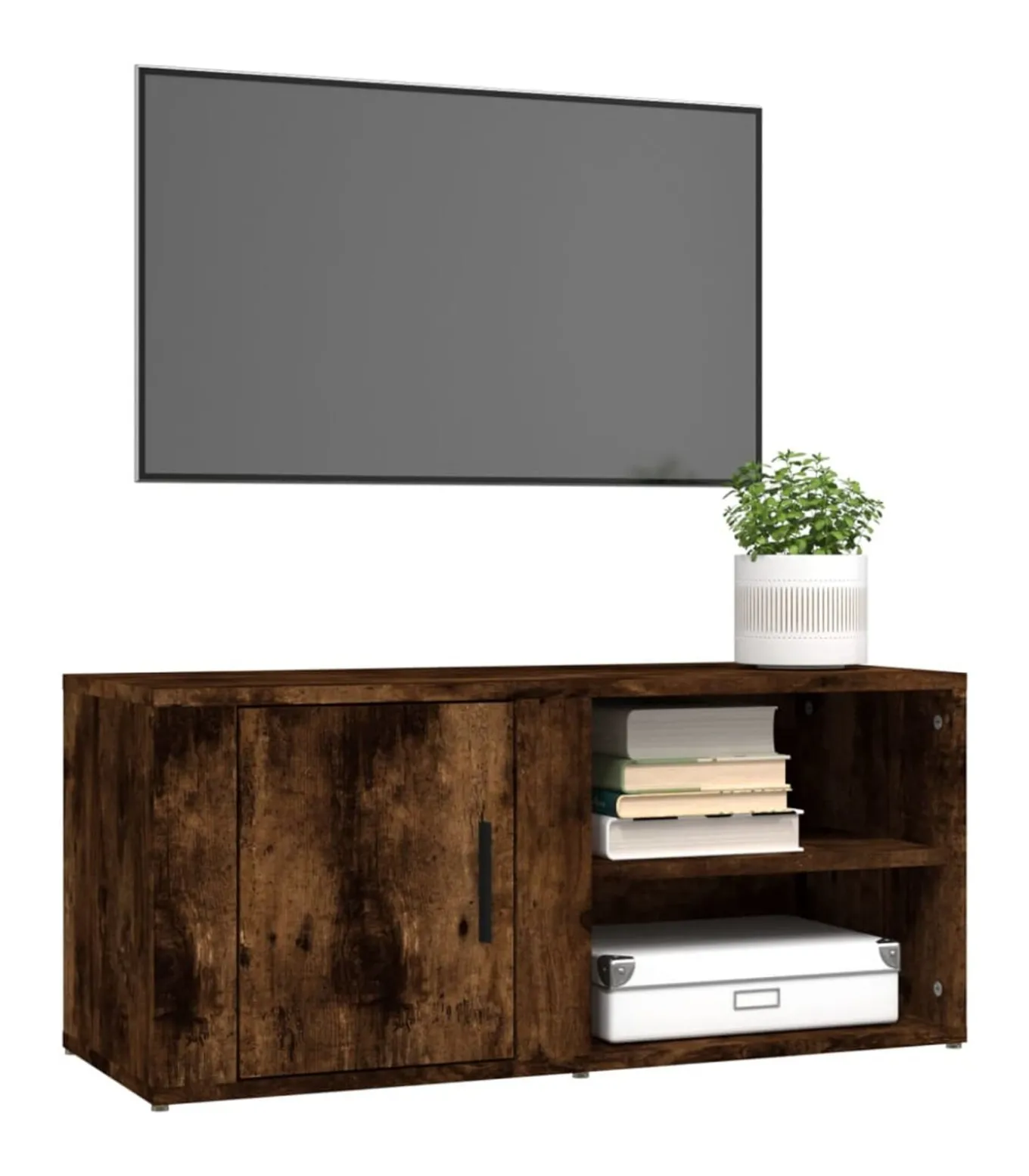 Tv-meubels 2 st 80x31,5x36 cm bewerkt hout gerookt eikenkleurig