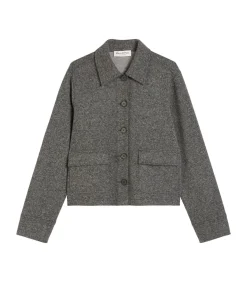 Tweed jersey jas regular