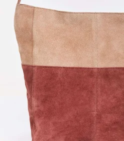 Twee-kleurige suède schoudertas CLOVER