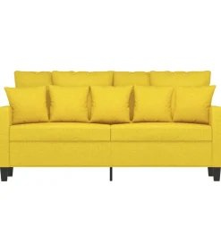 Tweezitsbank 140 cm stof lichtgeel