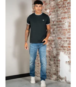 Twin tipped t-shirt - night green snow white