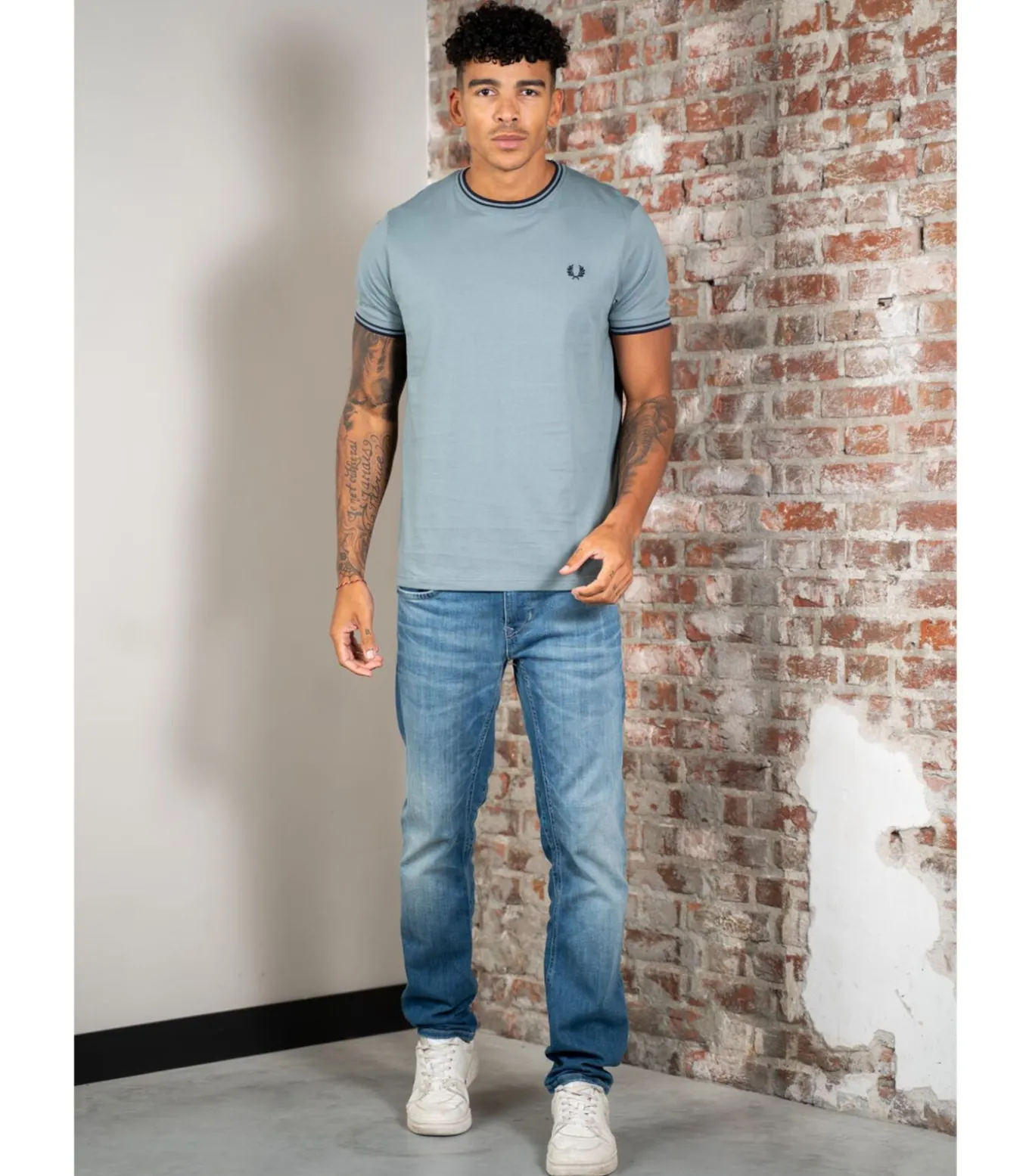 Twin tipped t-shirt - stockport blue navy