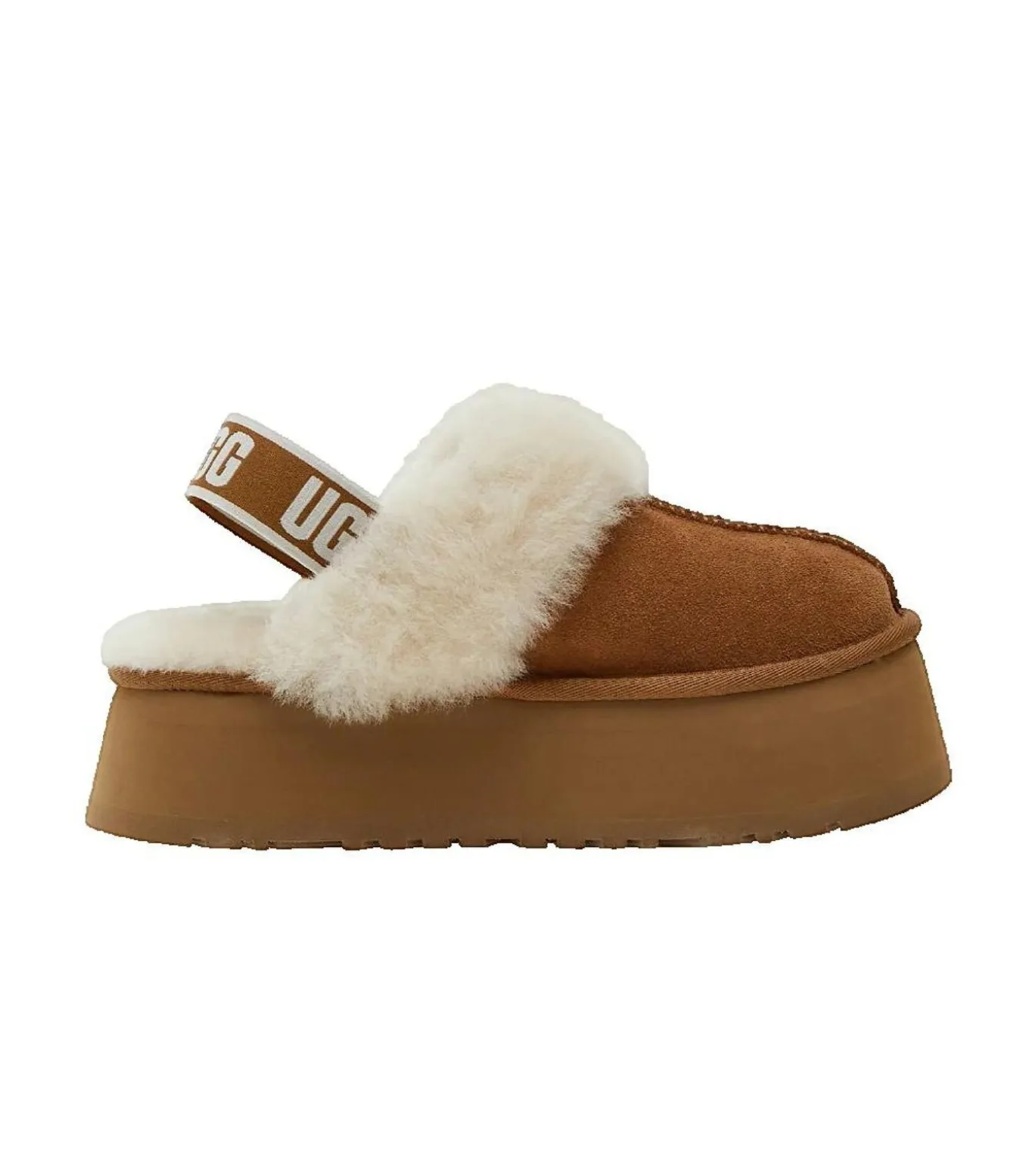 UGG suède leren mules met schapenvacht voering in bruin