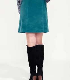 Uitlopende fluwelen rok DELHI