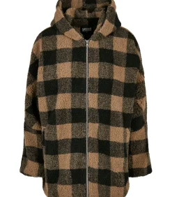 Urban Classics oversized hooded check sherpa