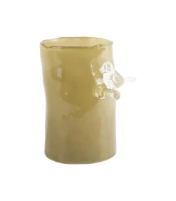 Vaas Bird On Branch - Legergroen - 9.5x9.5x15cm