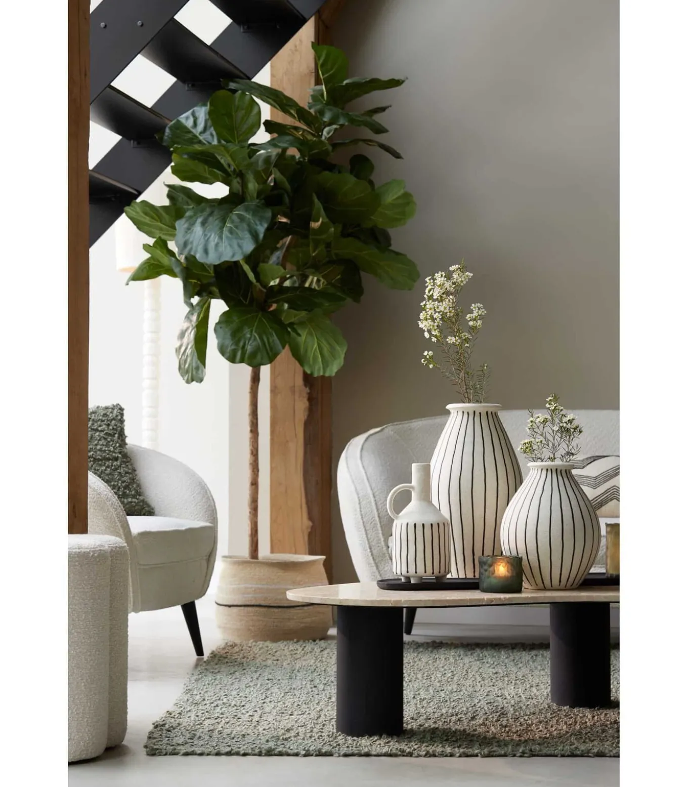 Vaas Diphu - Wit - Ø23x29cm