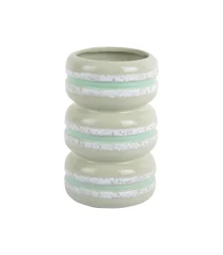 Vaas Macaron - Zachtgroen - 9.3x9.3x19.5cm
