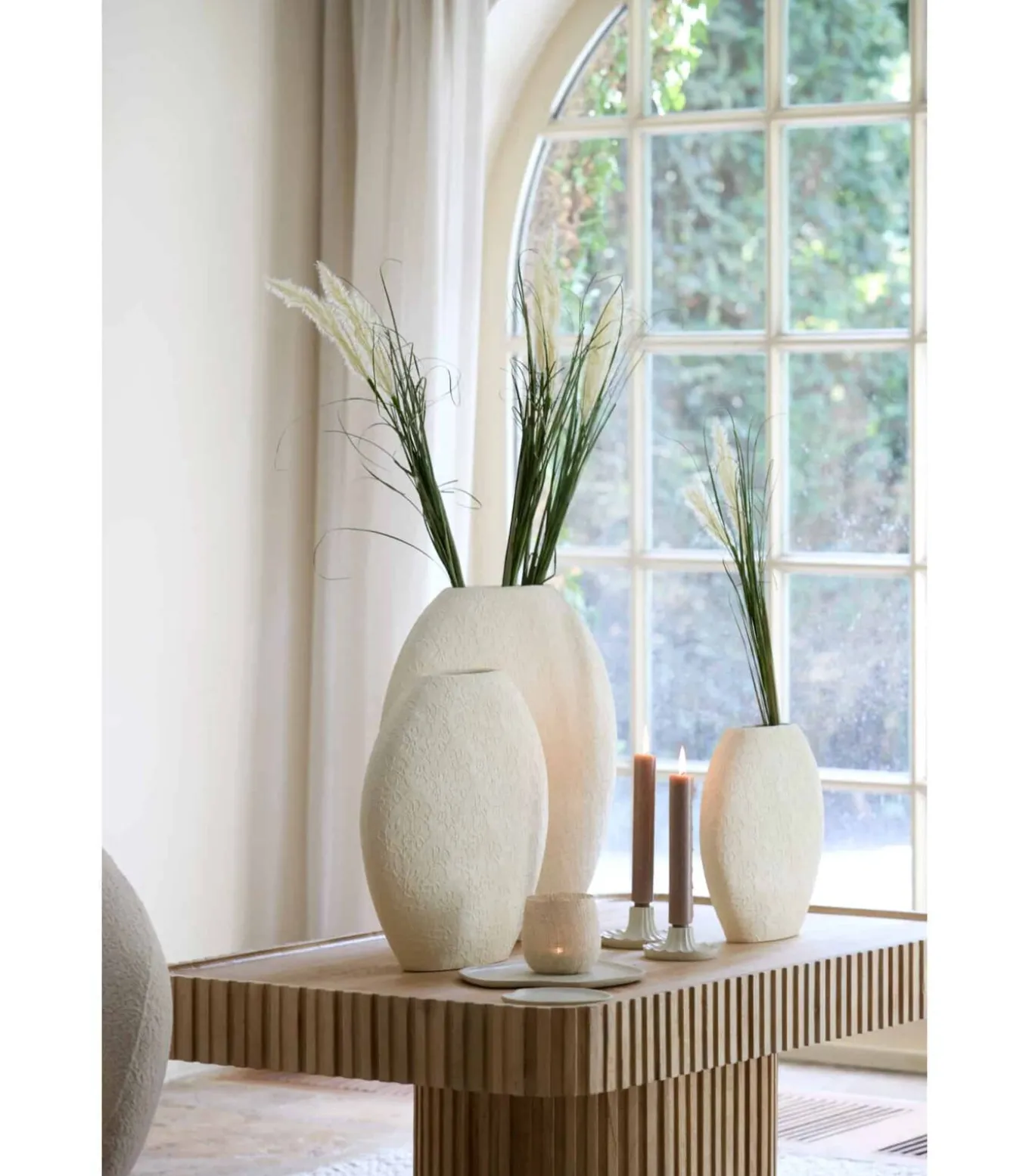 Vaas Renda - Wit - 29.5x10x30cm