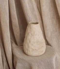 Vaas 14,5xH22cm beige Cave