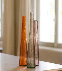 Vaas 9xH59cm bruin Twig