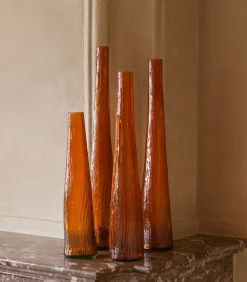 Vaas 9xH50cm orange Twig
