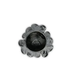 Vaas 20x20xH28,5cm satin silver Vea