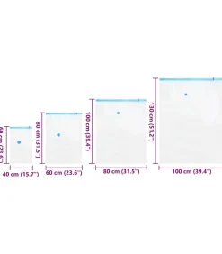 Vacuüm opbergzakken 15 pcs Transparant en blauw 130 x 100 cm