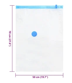 Vacuüm opbergzakken 20 pcs Transparant en blauw 70 x 50 cm