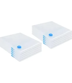 Vacuüm opbergzakken 10 pcs Transparant en blauw 100 x 80 cm