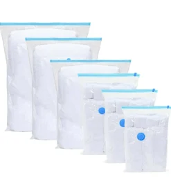 Vacuüm opbergzakken 10 pcs Transparant en blauw 70 x 50 cm