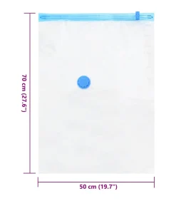 Vacuüm opbergzakken 50 pcs Transparant en blauw 70 x 50 cm