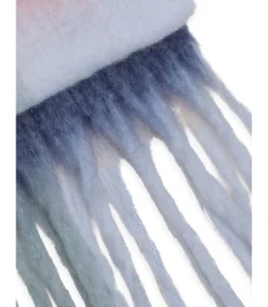 Veelkleurige vierkante sjaal met franje