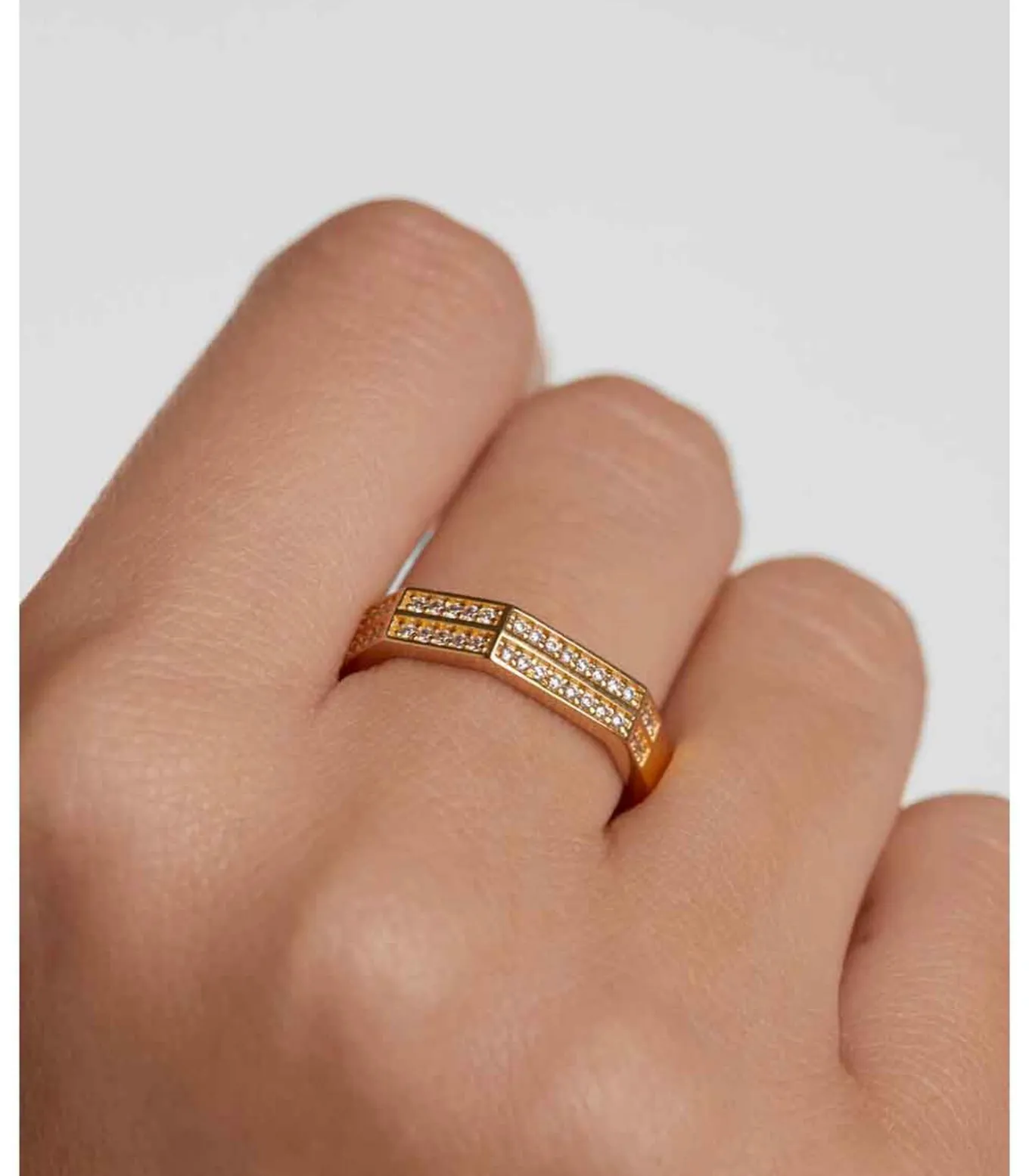 Verguld zilveren ring Olympia