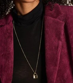 Verstelbare gouden hangerslot lange ketting