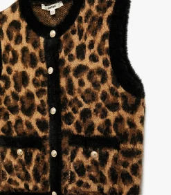Vest met luipaardprint