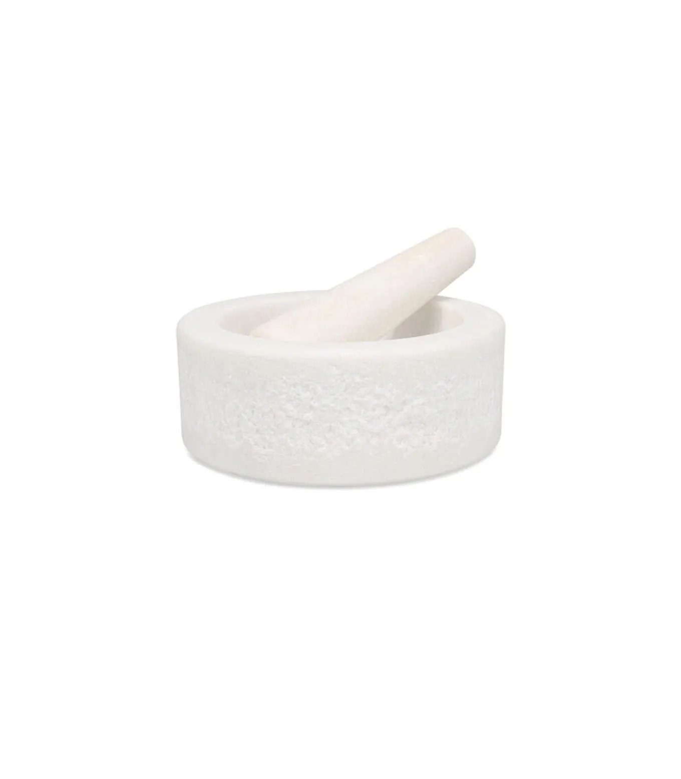 Vijzel en stamper 16xH6cm white Marbliss