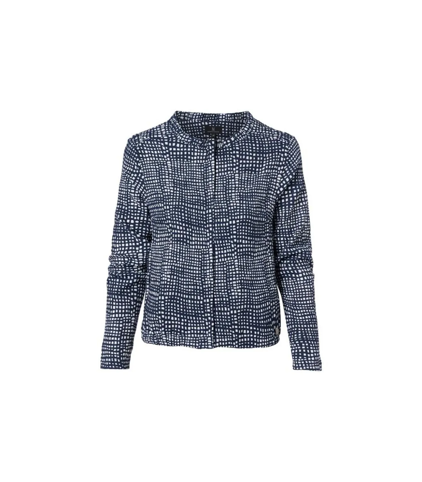 Vivian Print Jacket Navy / Wit