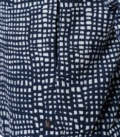 Vivian Print Jacket Navy / Wit