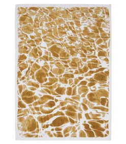 Vlak geweven woonkamer- en slaapkamerkleed GOLD WAVES