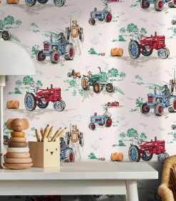 Vliesbehang Tractor Multi