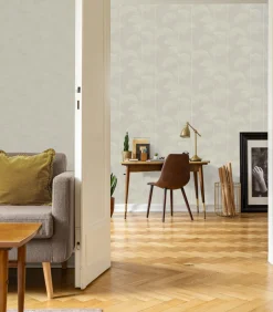 Vliestapete Palme deluxe Beige