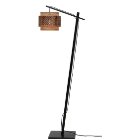 Vloerlamp Bhutan - Bamboe Zwart/Naturel - 55x31x150cm